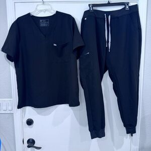 Figs Technical Collection Womens Scrub Set XXL Black